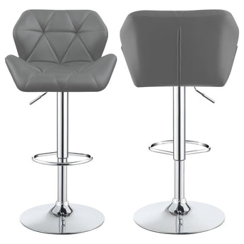 Berrington Upholstered Adjustable Bar Stool Black