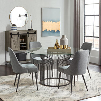 Alan Fabric Upholstered Dining Side Chair Grey