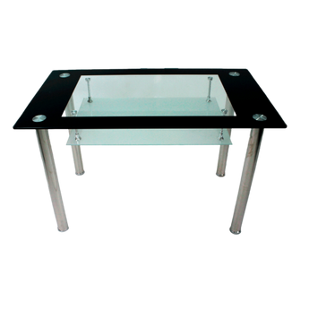 Mesa Comedor DT15 con Cristal Templado, Diseño Moderno y Colores