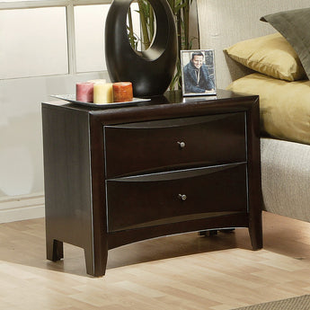 Phoenix 2-Drawer Nightstand Deep Cappuccino