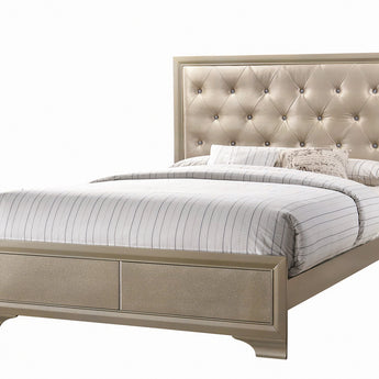 Beaumont Upholstered Eastern King Bed Champagne