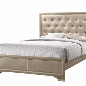 Beaumont Upholstered Queen Bed Champagne