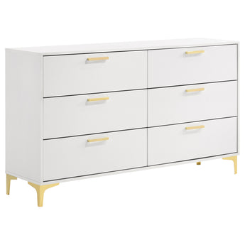 Kendall 6-Drawer Dresser White