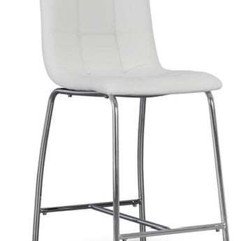 Taburete de Bar Matthew Blanco: Altura Ajustable, Giro 360°, Reposapiés Cómodo