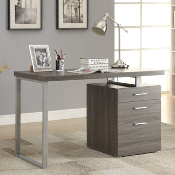 Brennan 3-Drawer Office Desk Weathered Grey