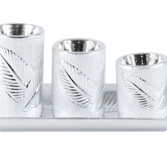 4pc Leaf Tabletop Candle Holder Set