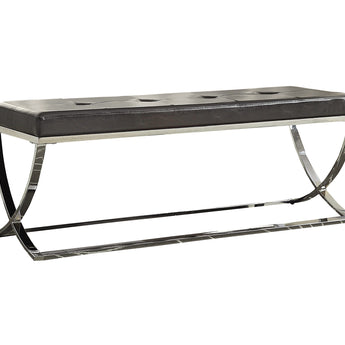 Walton Rectangle Upholstered Tufted Bench Black - MartincFurniture