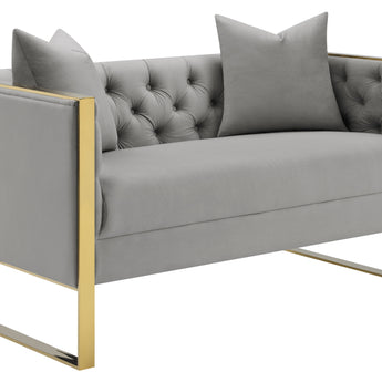 Eastbrook Tufted Back Loveseat Grey