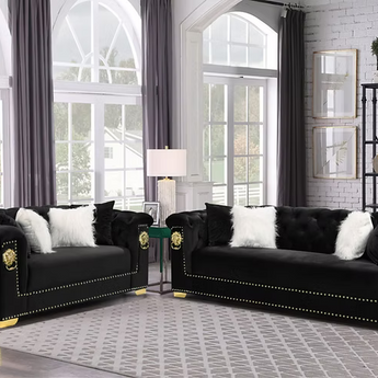 Simba Black & Gold Living Set