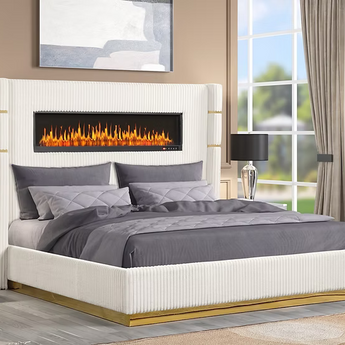 Cama de Lujo Ember Crema y Oro