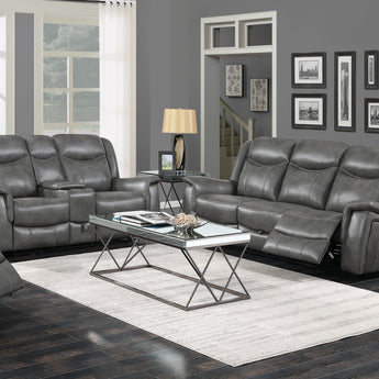 Conrad Upholstered Motion Sofa Cool Grey