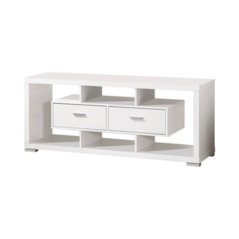 Darien 2-Drawer Rectangular TV Console White