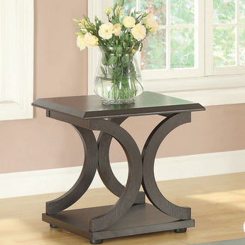 Shelly C-Shaped Base End Table Cappuccino