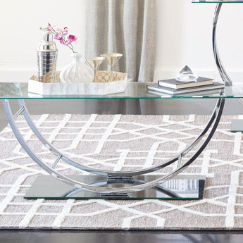 Danville U-Shaped Coffee Table Chrome