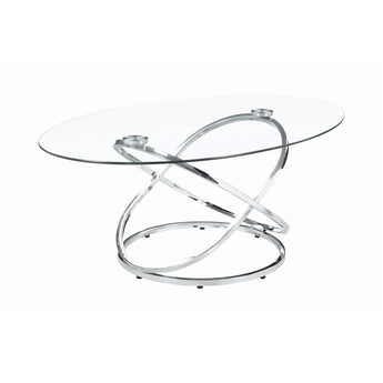 Warren Coffee Table Occasional Chrome And Clear