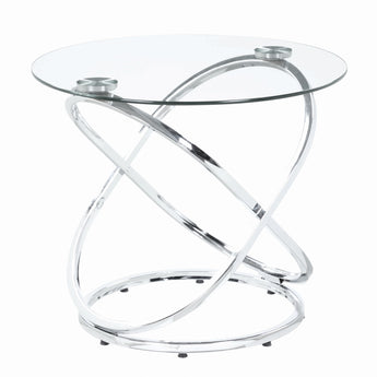 Warren End Table Occasional Chrome And Clear