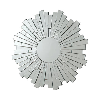 Danika Sunburst Circular Mirror Silver