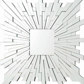 Brantley Square Sunburst Wall Mirror Silver