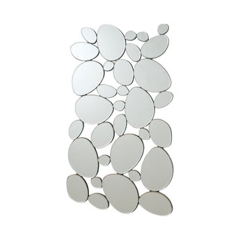 Topher Pebble-Shaped Decorative Mirror Silver