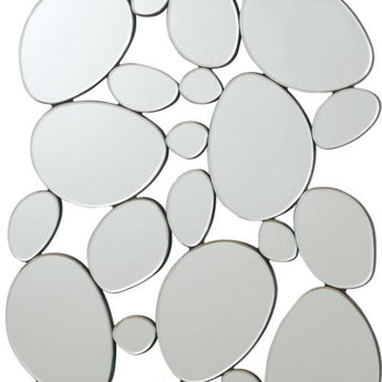 Topher Pebble-Shaped Decorative Mirror Silver