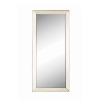 Barnett Rectangular Floor Mirror Silver