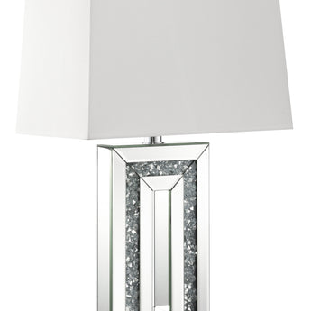 Ayelet Table Lamp With Square Shade White And Mirror