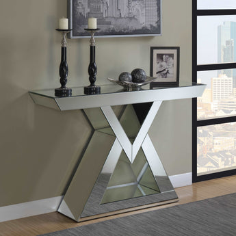 Cerecita Console Table With Triangle Base Clear Mirror