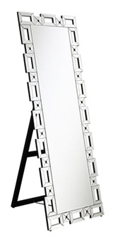 Tavin Geometric Frame Cheval Mirror