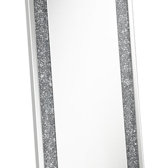 Valerie Crystal Inlay Rectangle Floor Mirror