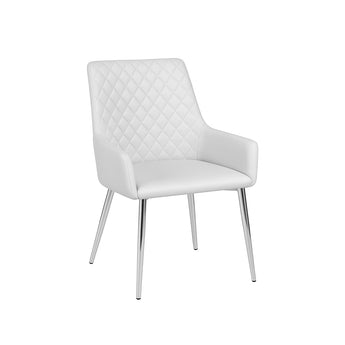 Silla de Comedor Alba Blanca Moderna: Elegante, Cómoda y Fácil de Limpiar