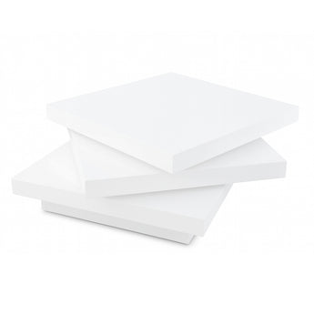 Mesa de Centro Giratoria Aria Moderna Blanca Lacada Elegante Diseño Geométrico