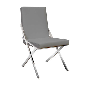 Silla de Comedor Amber Gris Moderna, Cómoda y Elegante para Interiores