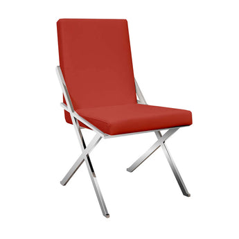 Silla de Comedor Ámbar Roja Elegante: Confort Ergonómico, Diseño Moderno Duradero