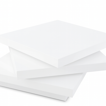 Mesa de Centro Giratoria Aria Moderna Blanca Lacada Elegante Diseño Geométrico