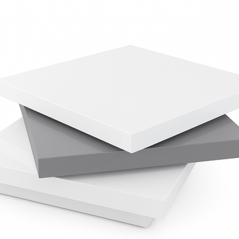 Mesa de Centro Giratoria Moderna Aria Lacado Blanco-Gris-Blanco Elegante Diseño Modular