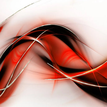 Abstract Red Glass Wall Art 60"x36"