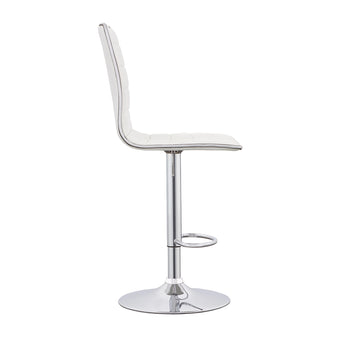 Ashbury Upholstered Adjustable Bar Stools White And Chrome