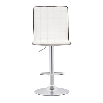 Ashbury Upholstered Adjustable Bar Stools White And Chrome