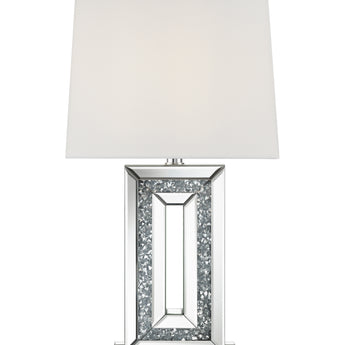 Ayelet Table Lamp With Square Shade White And Mirror