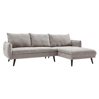 Seccional PARIS Moderno Gris Oscuro Chaise Derecha Sala Elegante