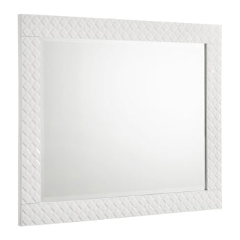 Espejo Moderno Brooklyn Lacado Blanco Elegante Decoración Hogar Minimalista