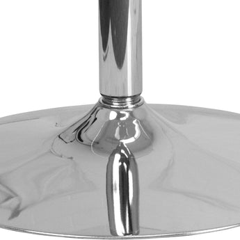 Mesa de Bar Adriana: Cristal Transparente, Patas Cromadas, Diseño Moderno