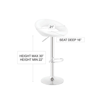 Taburete de Bar Donut Blanco Moderno Diseño Ergonómico Cocina Isla Comodidad Elegante