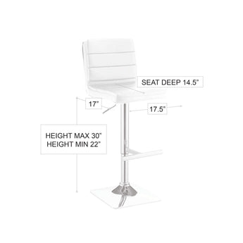 Taburete de Bar Kenny Rojo Moderno y Cómodo, Metálico, con Respaldo Ergonómico