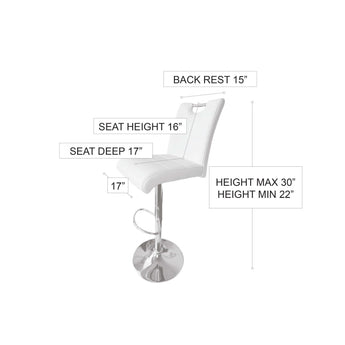Taburete Bar Río Blanco Moderno Elegante para Cocina y Barra