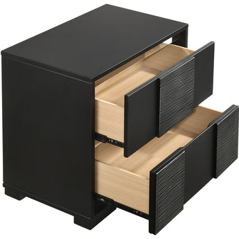 Blacktoft 2-Drawer Nightstand Black