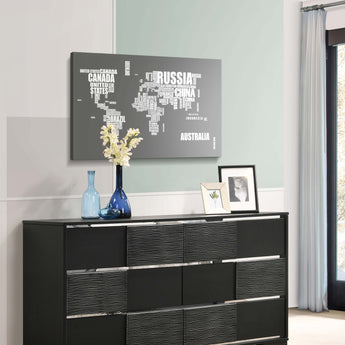 Blacktoft 6-Drawer Dresser Black