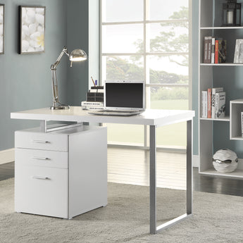 Brennan 3-Drawer Office Desk White