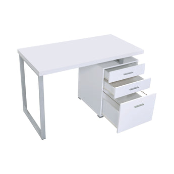 Brennan 3-Drawer Office Desk White