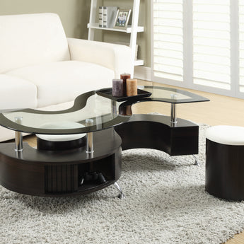 Buckley 3-Piece Coffee Table And Stools Set Cappuccino